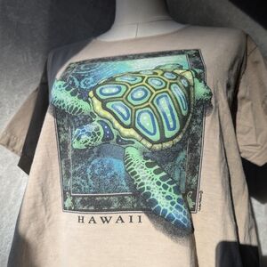VTG Turtle Tee Hawaii Crazy Shirt Kona  Coffee Dyed Combed Cotton